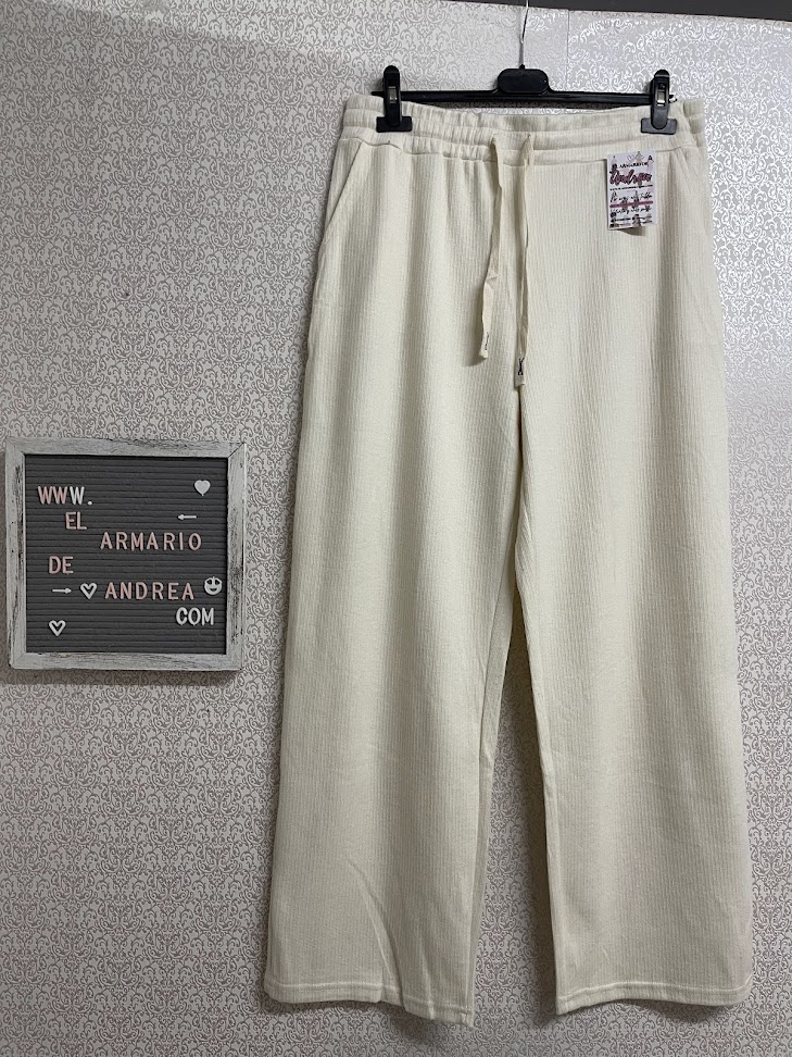 Pantalón Pata Ancha Pana Spandex – 207 – Beige