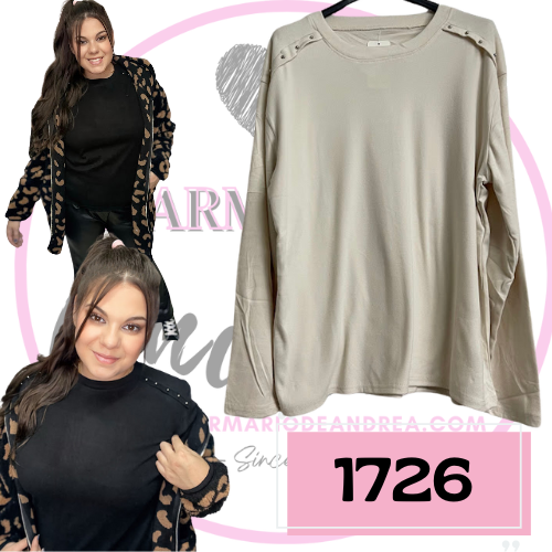 Sudadera Antelina Tachuelas – 1726 – Beige