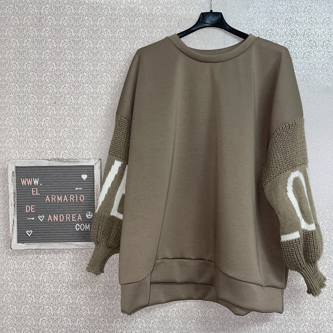 Sudadera Mangas Lana Love – 10755 – Camel