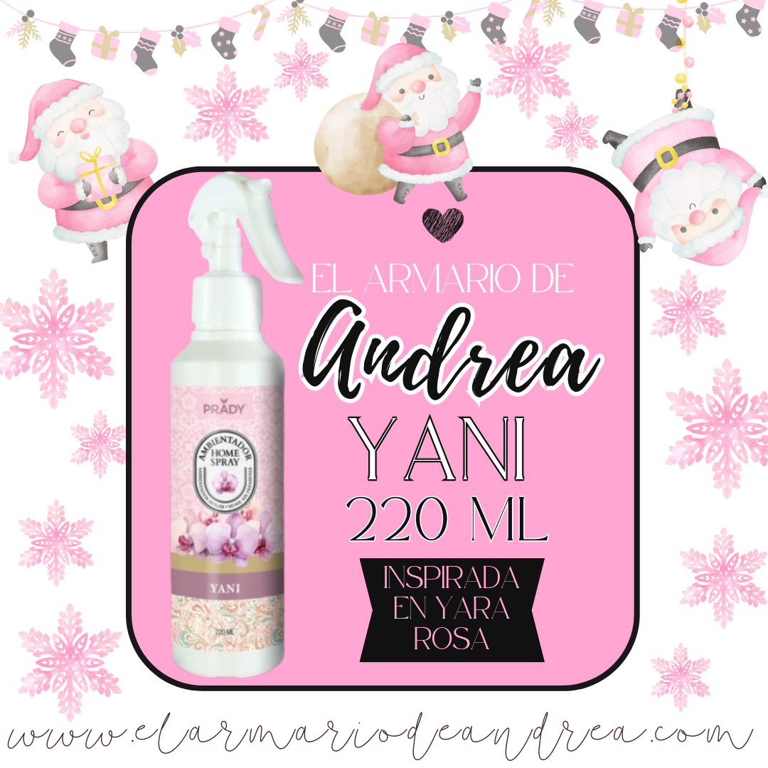 Ambientador Prady 220 ml Yani (Inspiración Yara Rosa)